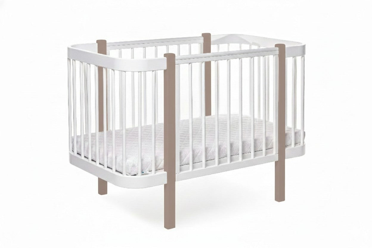 Baby Crib ELIN - Cappuccino/White