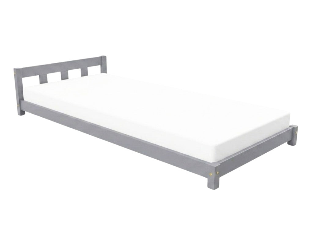 PLOTTY Wooden Bed with Headboard – 120 cm Wide