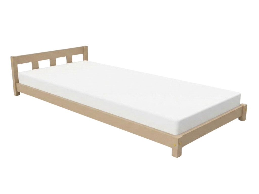 PLOTTY Wooden Bed with Headboard – 80 cm Wide