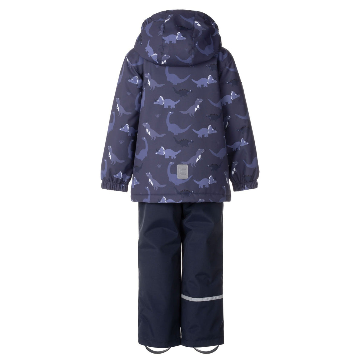 Blue Dinosaur Print Spring/Autumn Jacket and Dungaree Trousers Set