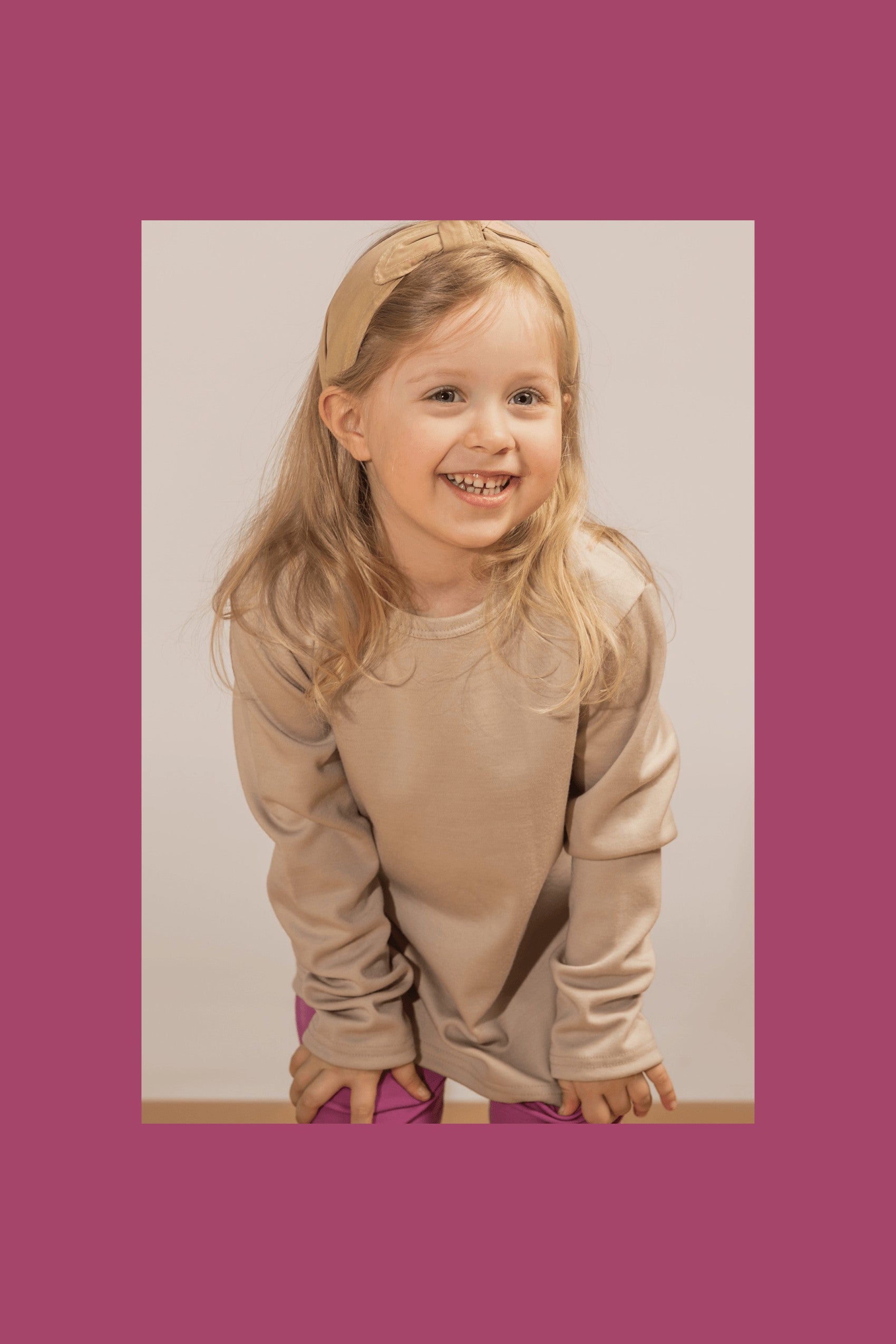 Children’s Merino Wool Top – Beige