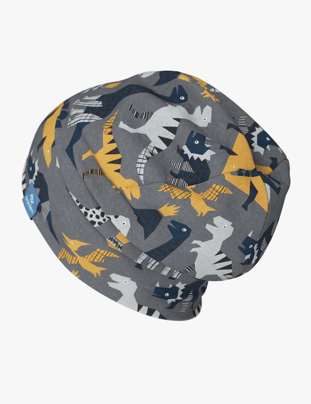Cotton Beanie Hat With Folds DARGO - Dinosaurs