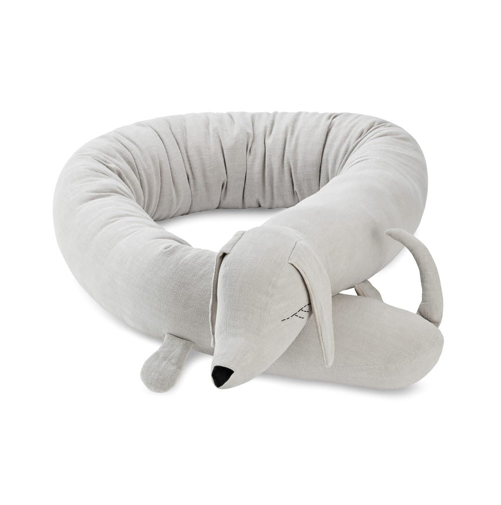 Linen Dachshund Crib Bolster – Beige