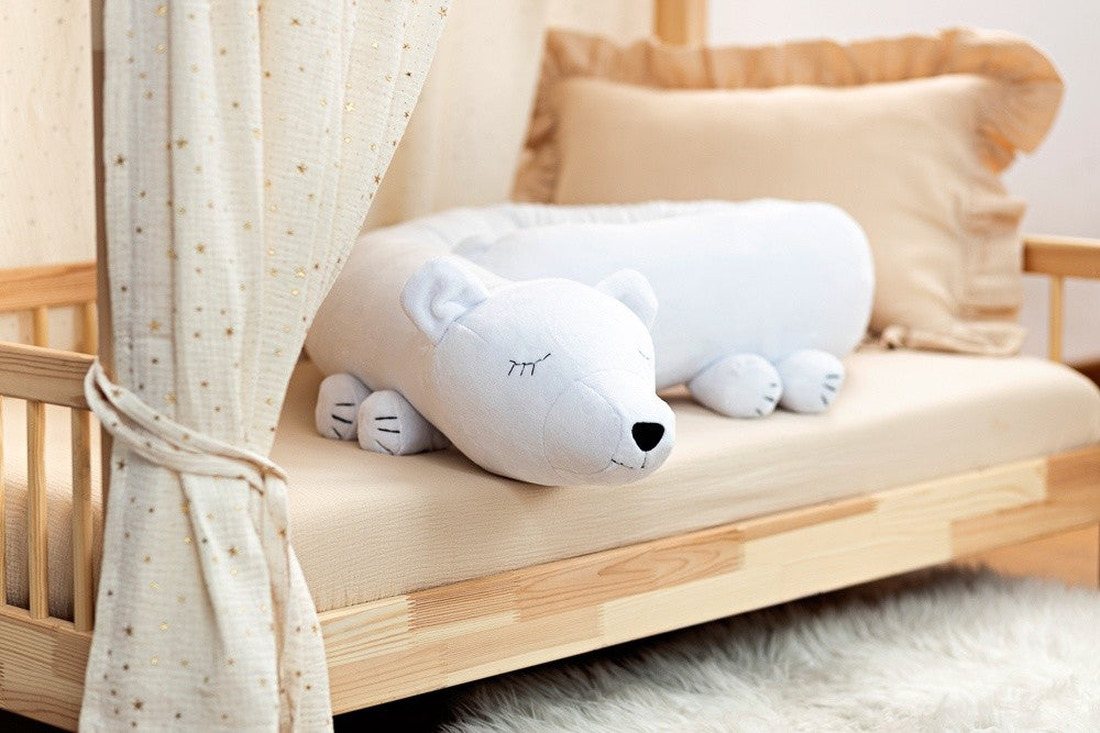 Niko Polar Bear Bumper Pillow – Classic White