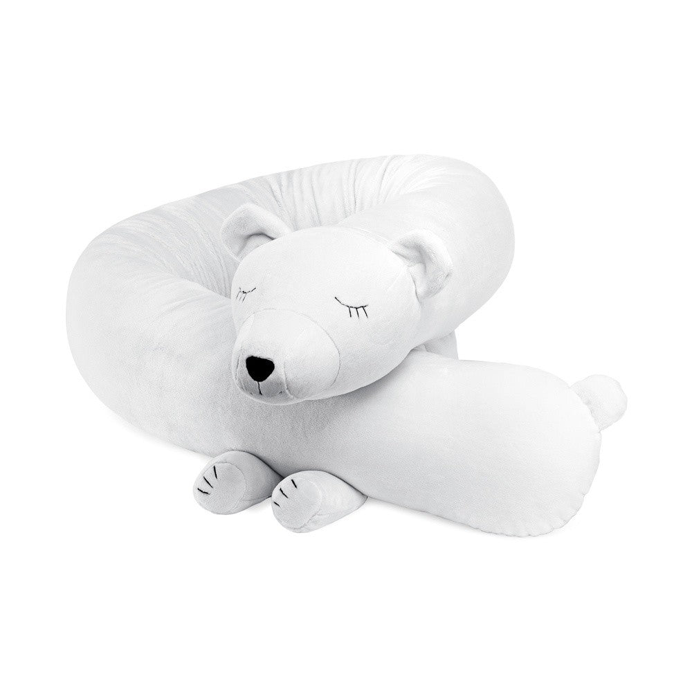 Niko Polar Bear Bumper Pillow – Classic White