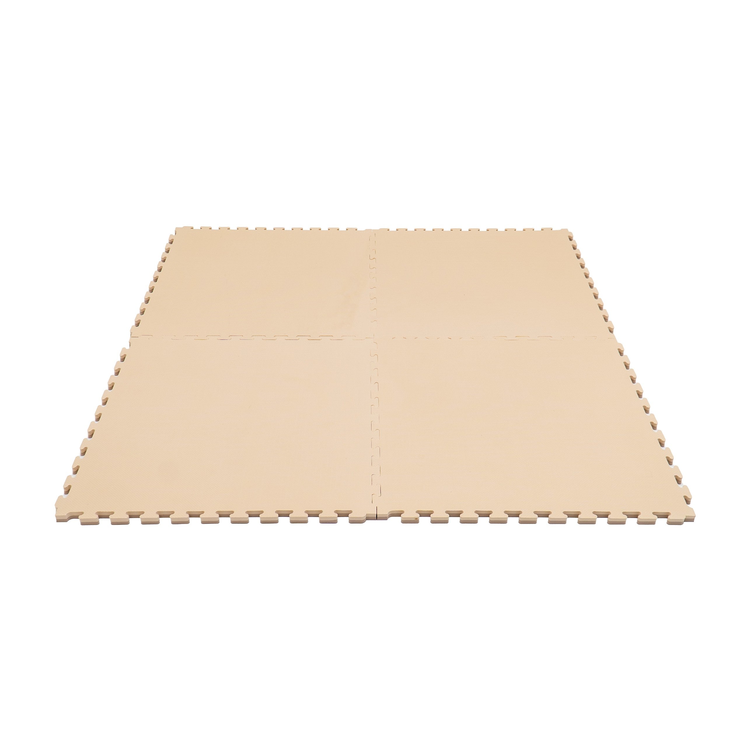 Large Foam Puzzle Mats - Beige / Dark Beige