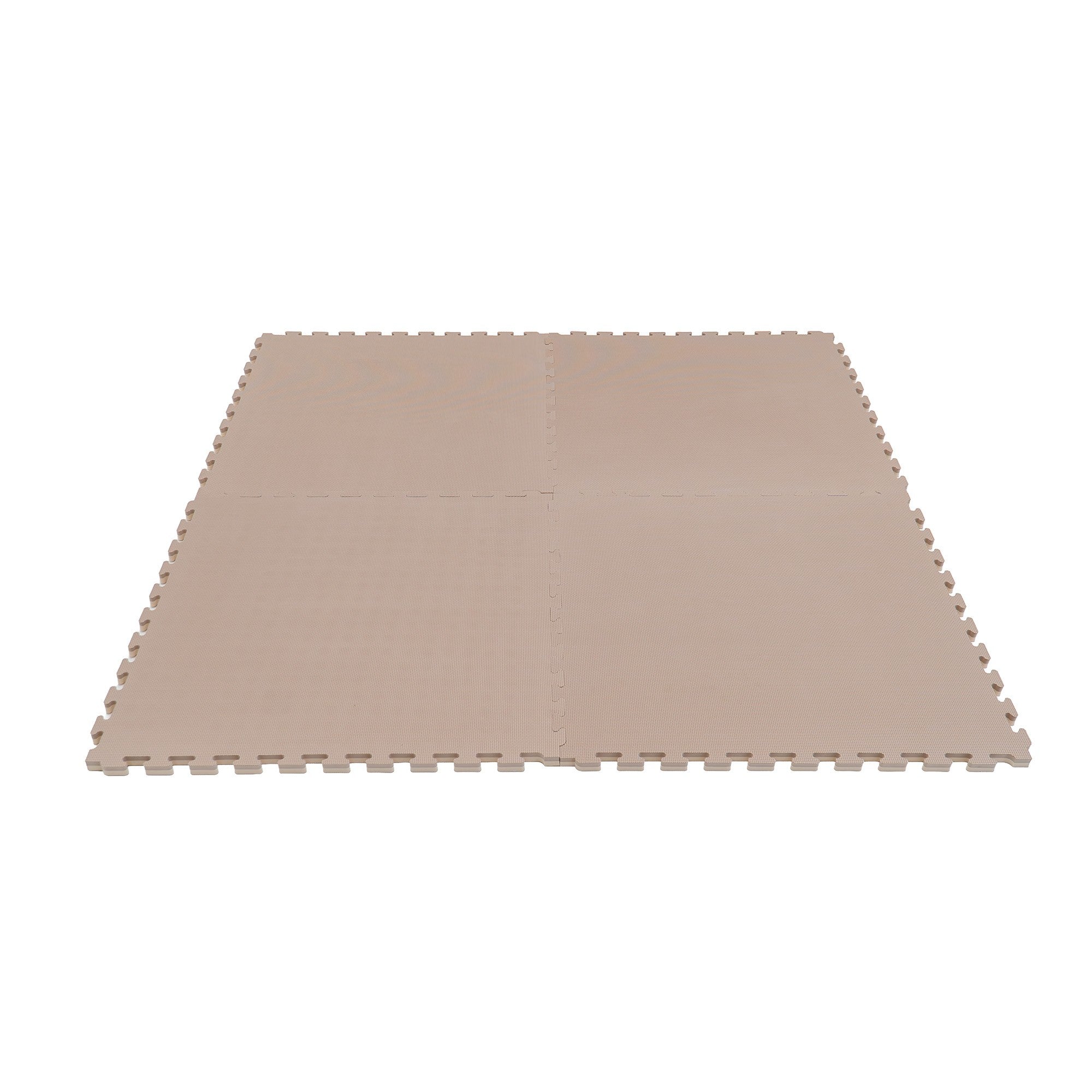 Large Foam Puzzle Mats - Beige / Dark Beige