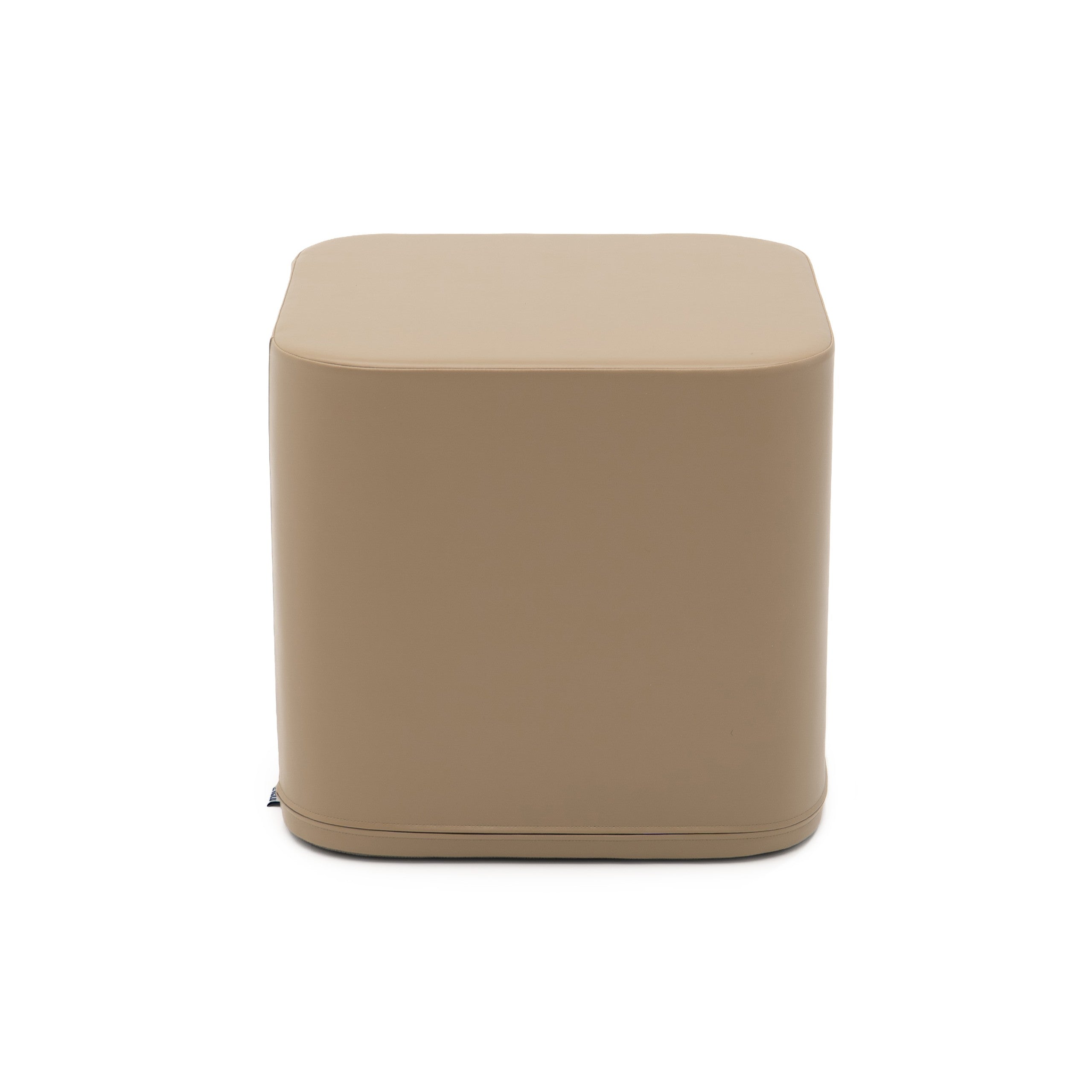 Large Play Pouf Cube - Beige