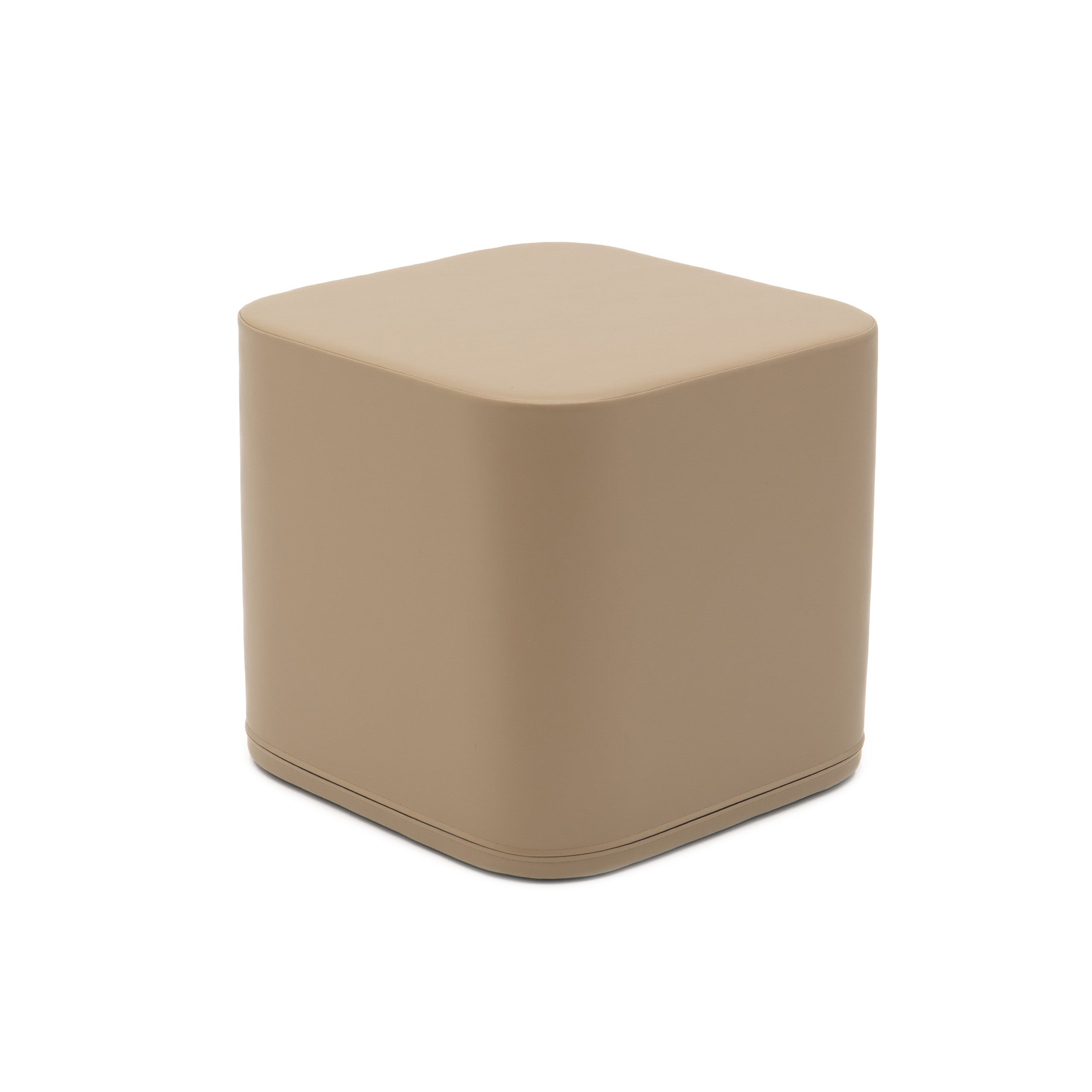 Large Play Pouf Cube - Beige
