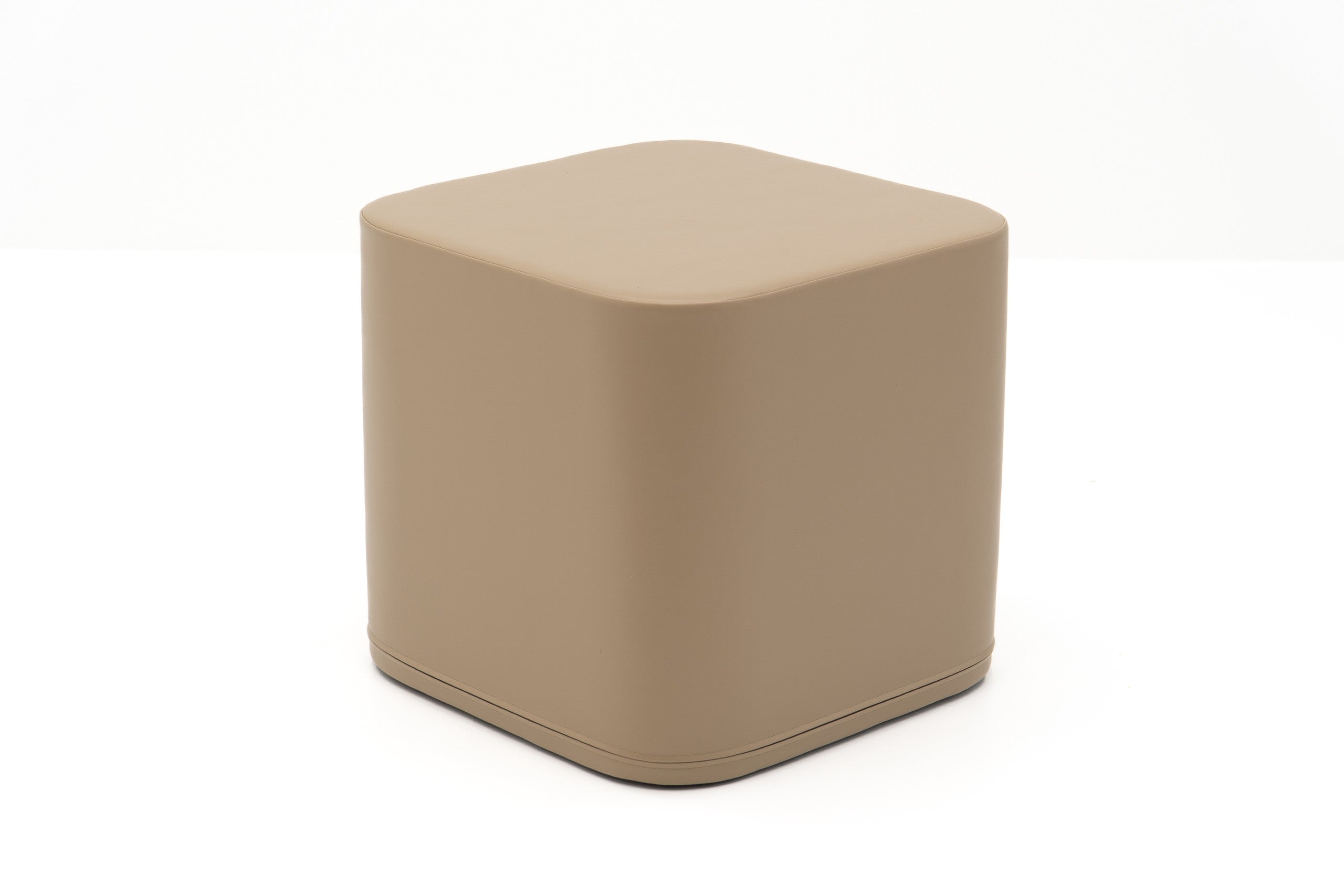 Large Play Pouf Cube - Beige