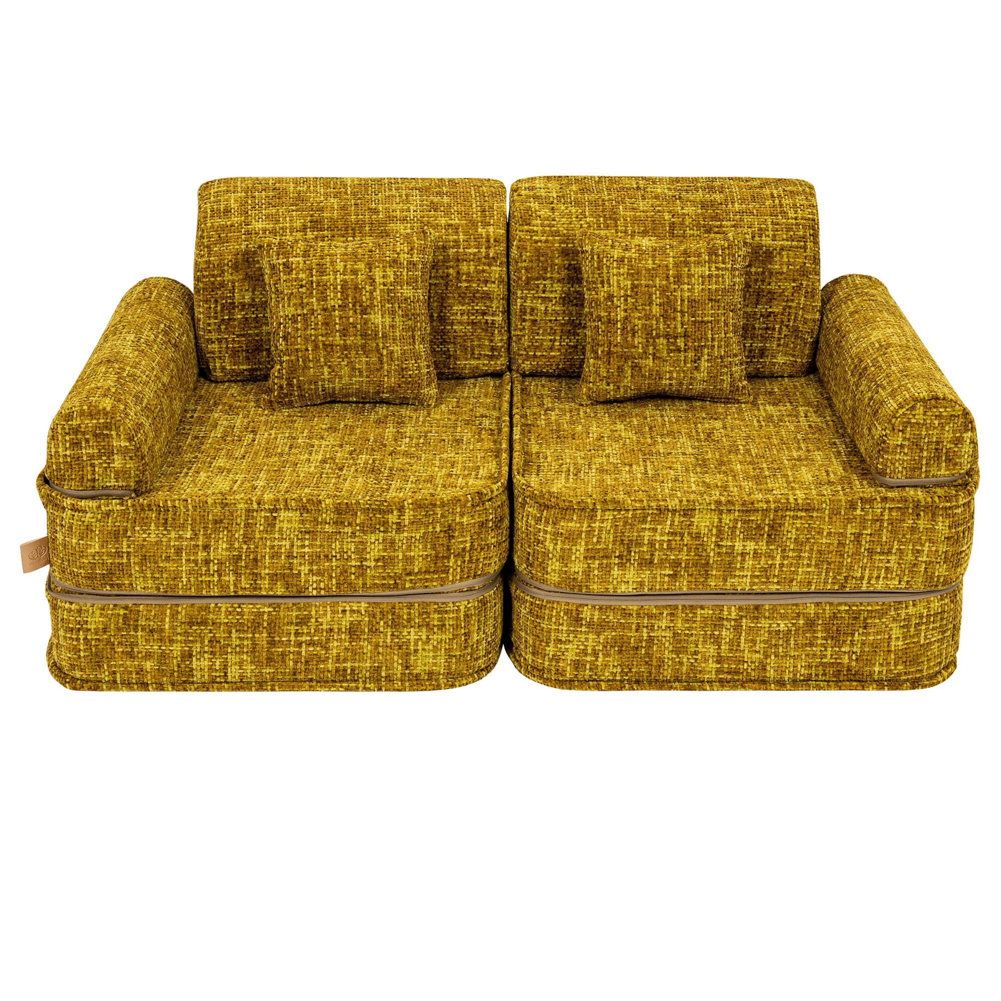 Medium Modular Sofa for Kids - Tangle Honey Mustard