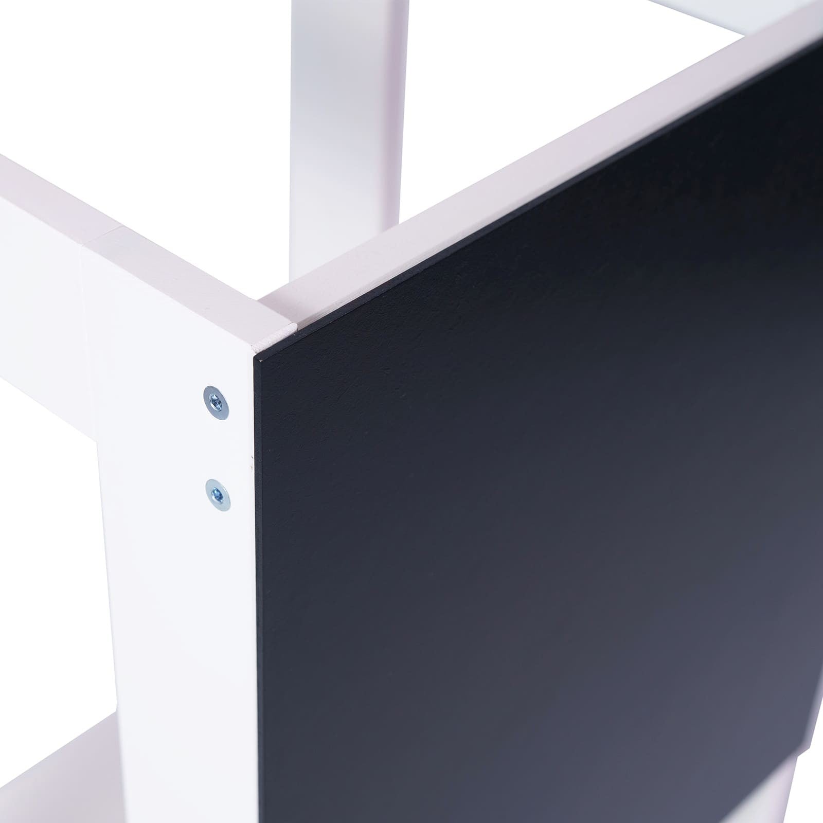 MeowBaby Wooden Kitchen Helper for Children with Board - White