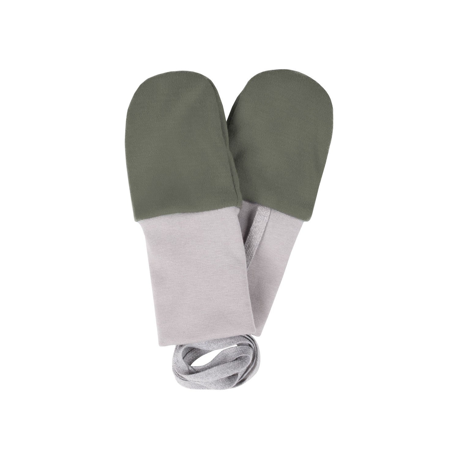 Merino Wool Baby Mittens – Khaki / Green