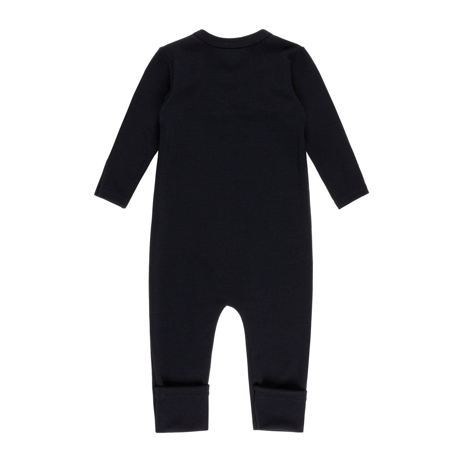 Merino Wool Baby Overall – Black