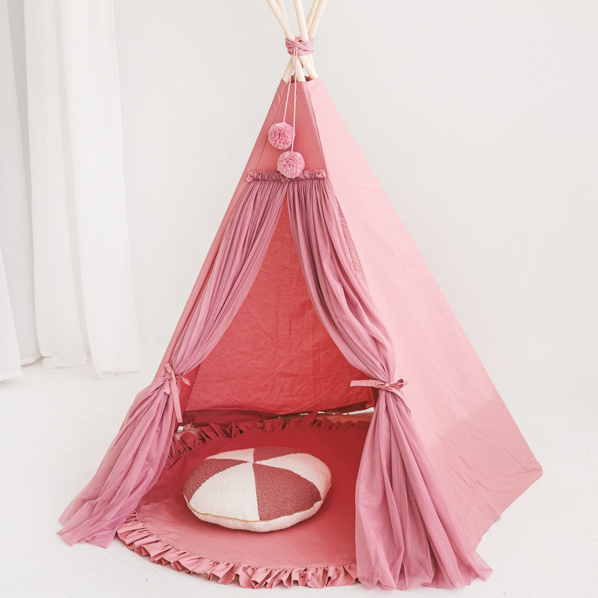 Fairy Kids Play Tent with Tulle – Rose