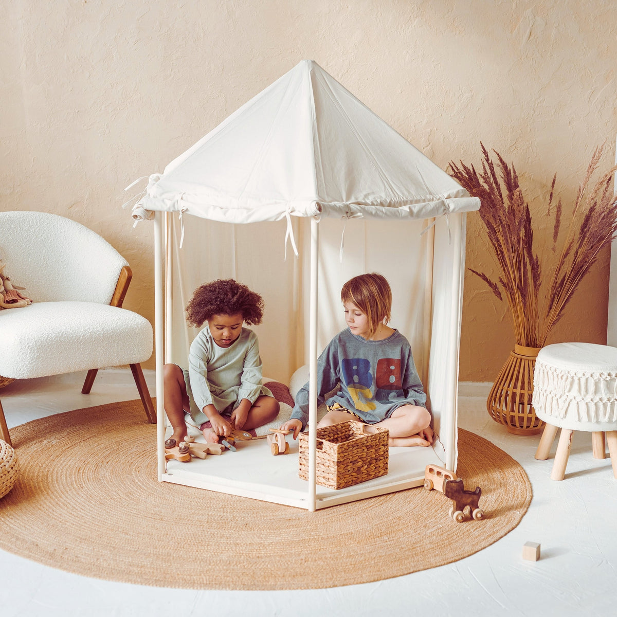 Indoor Pavilion Playhouse Tent – Natural Canvas