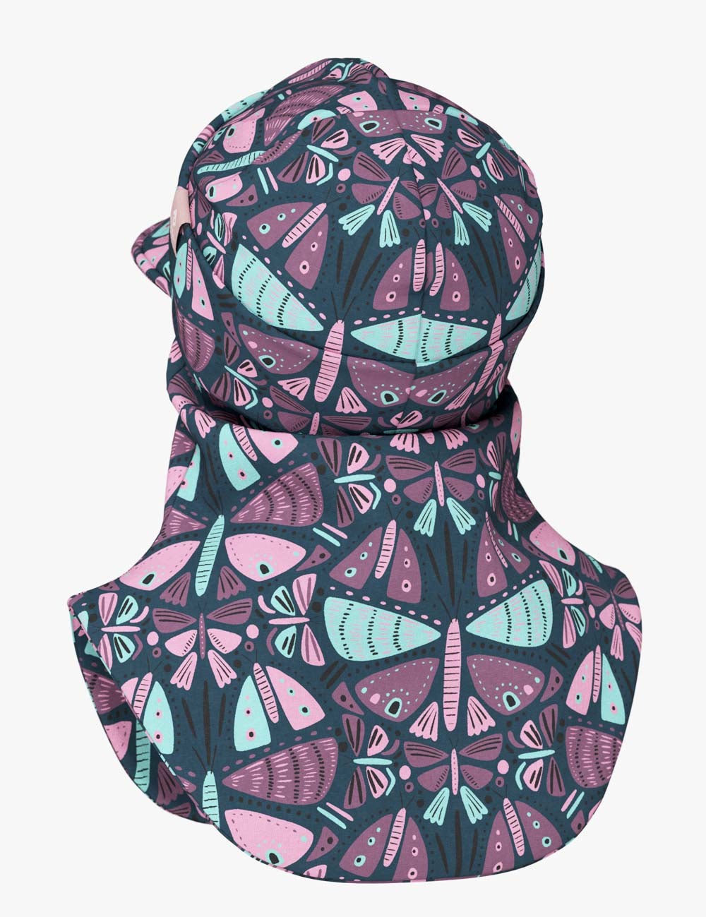 Peaked Spring-Fall Balaclava For Kids BENT - Butterlies
