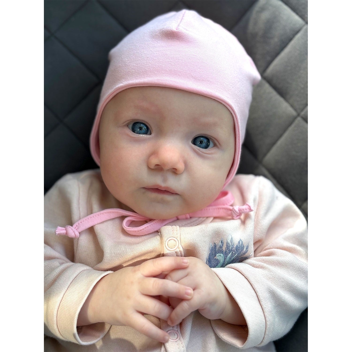 Pink Cotton Baby Hat