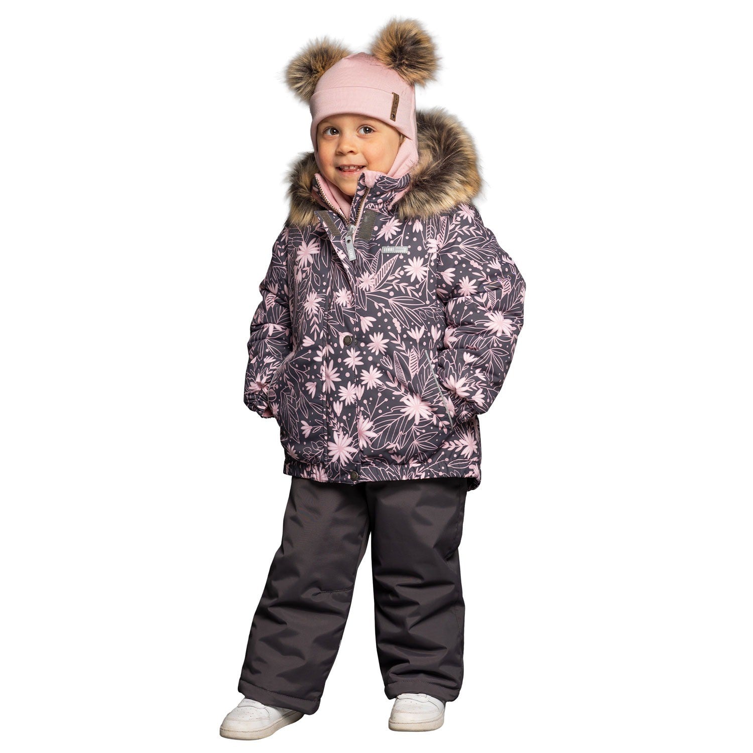 Pink Merino Wool Double Pom-Pom Balaclava