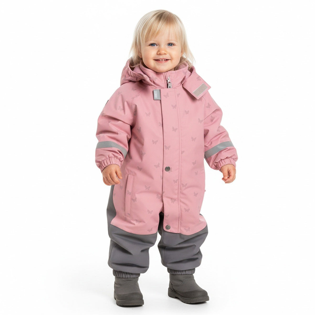 Pink Reflective Spring/Autumn Toddler Overall