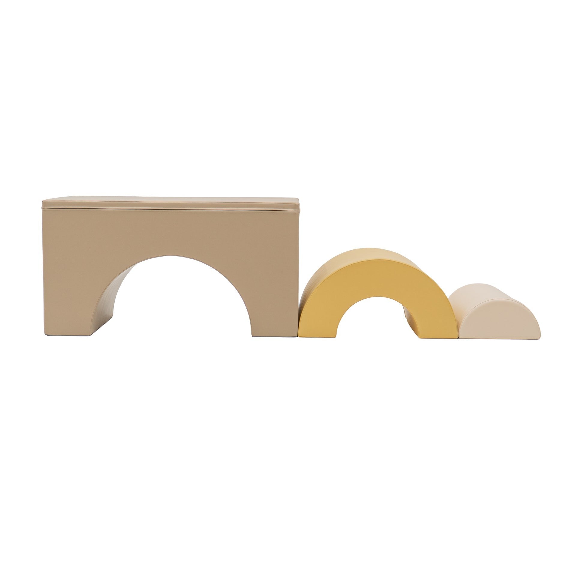 Rainbow Bridge Soft Play Set - Beige & Honey