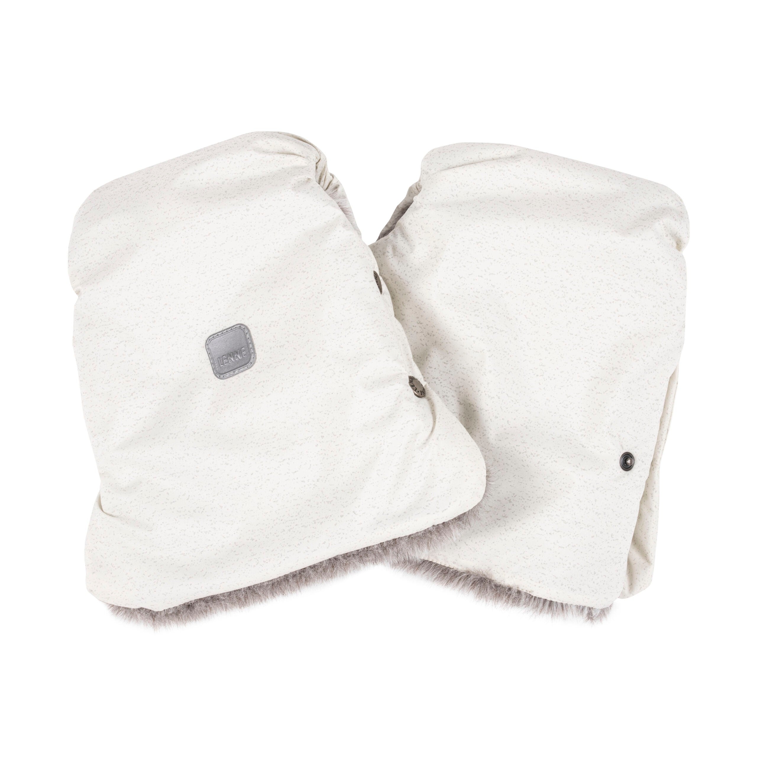 Reflective Stroller Mittens – White