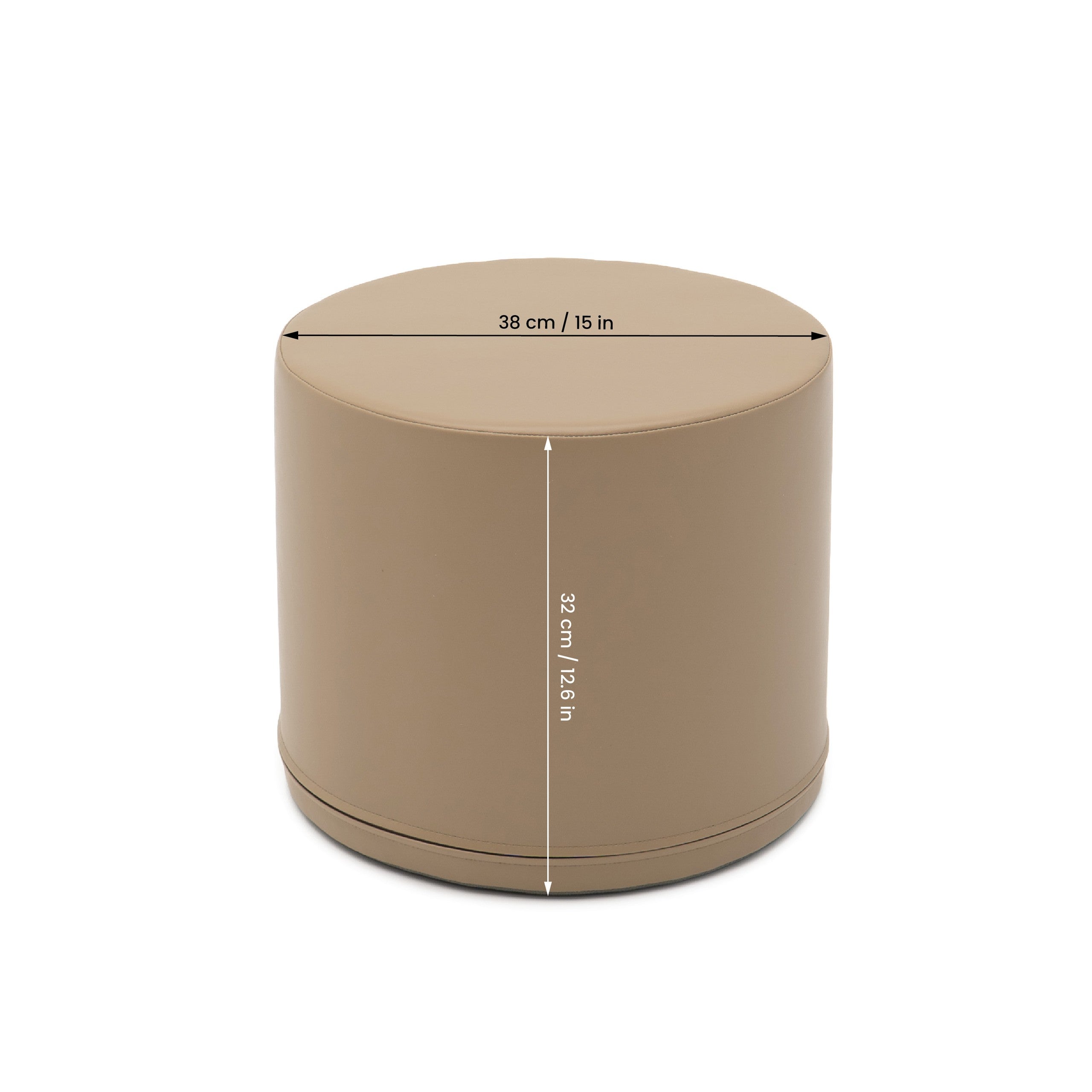 Small Play Pouf Cylinder - Beige