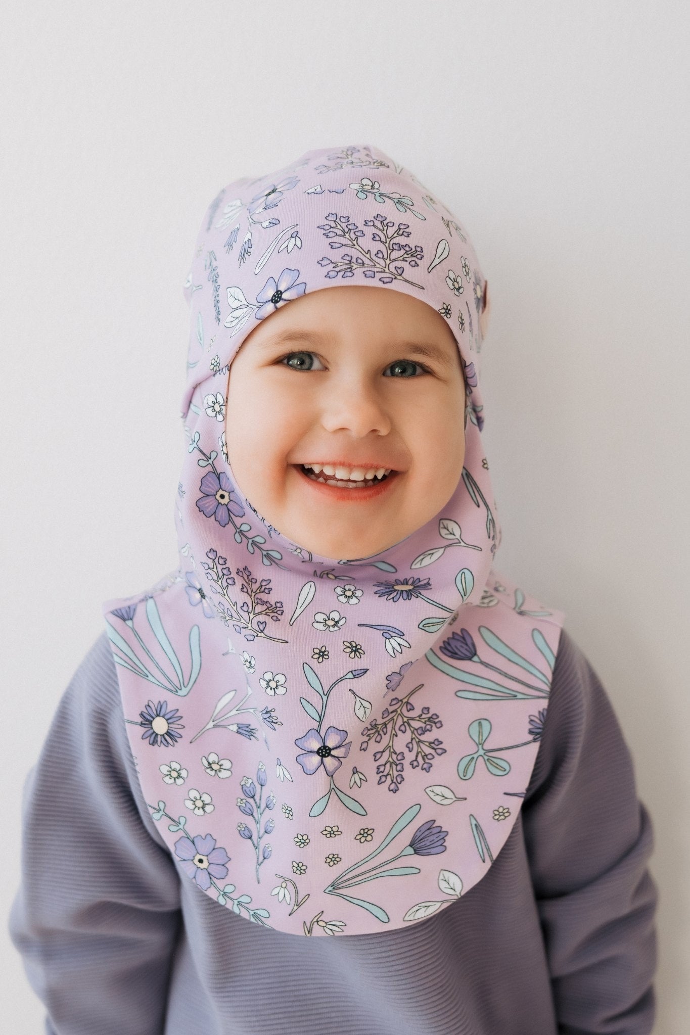 Spring-Fall Kids Balaclava BREDEN - Sunny Petals