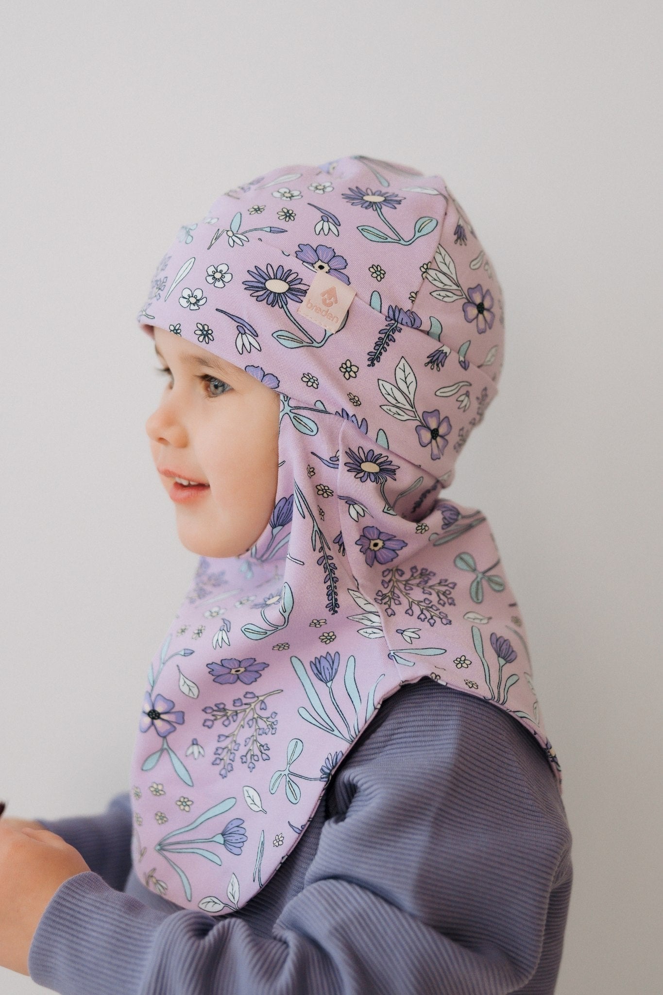 Spring-Fall Kids Balaclava BREDEN - Sunny Petals