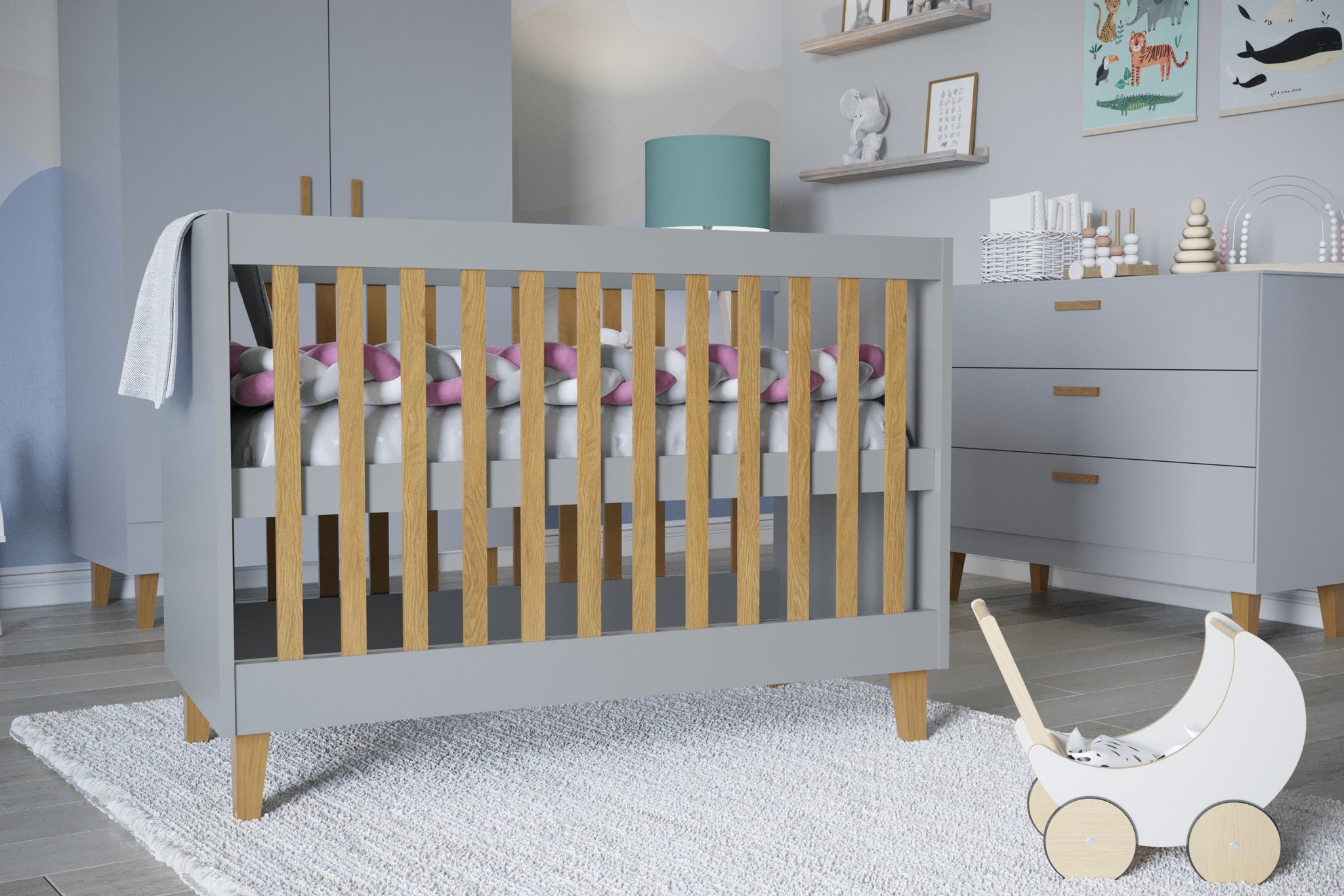 Baby Bed Kubi - Grey