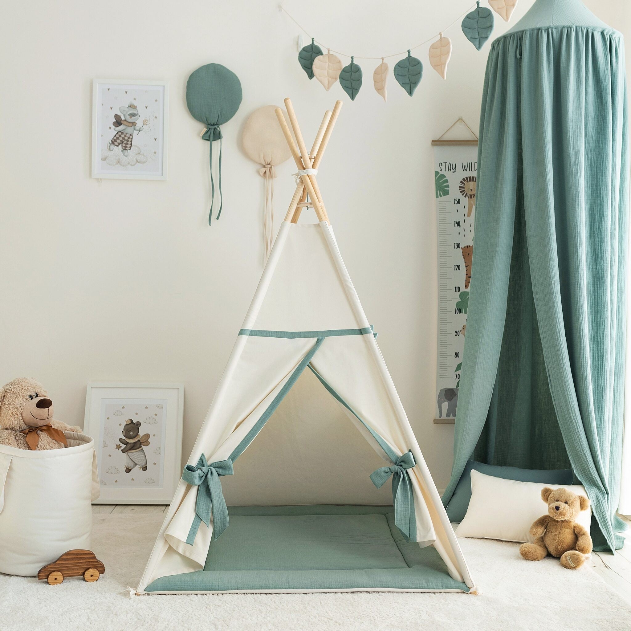 Beige-Sage Teepee Tent