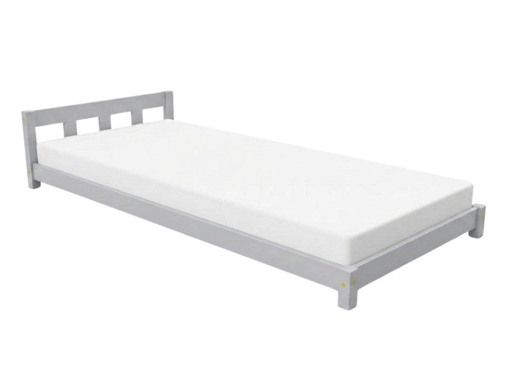 PLOTTY Wooden Bed with Headboard – 90 cm Wide