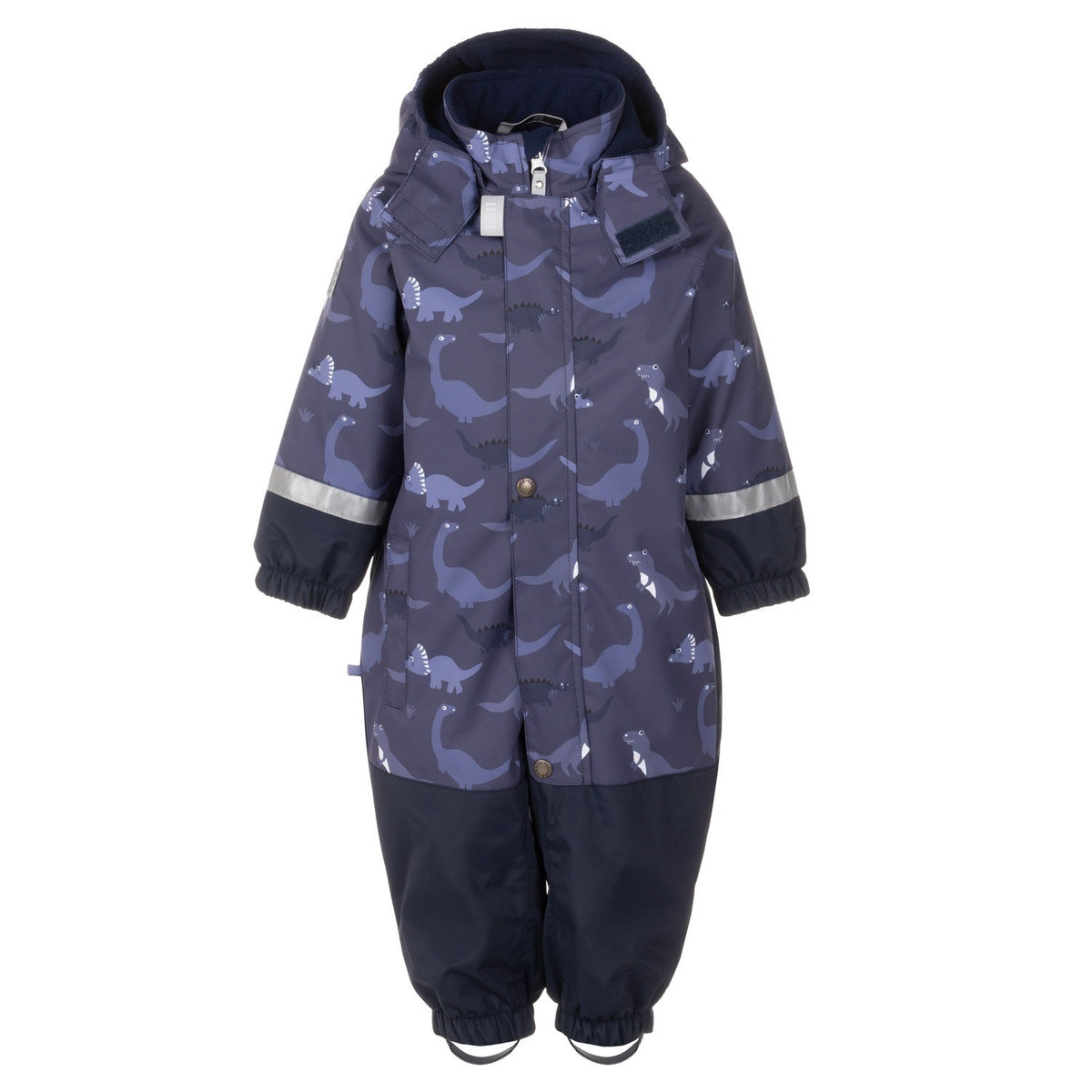 Blue Dinosaur Print Spring/Autumn Toddler Overall with Contrast Panels