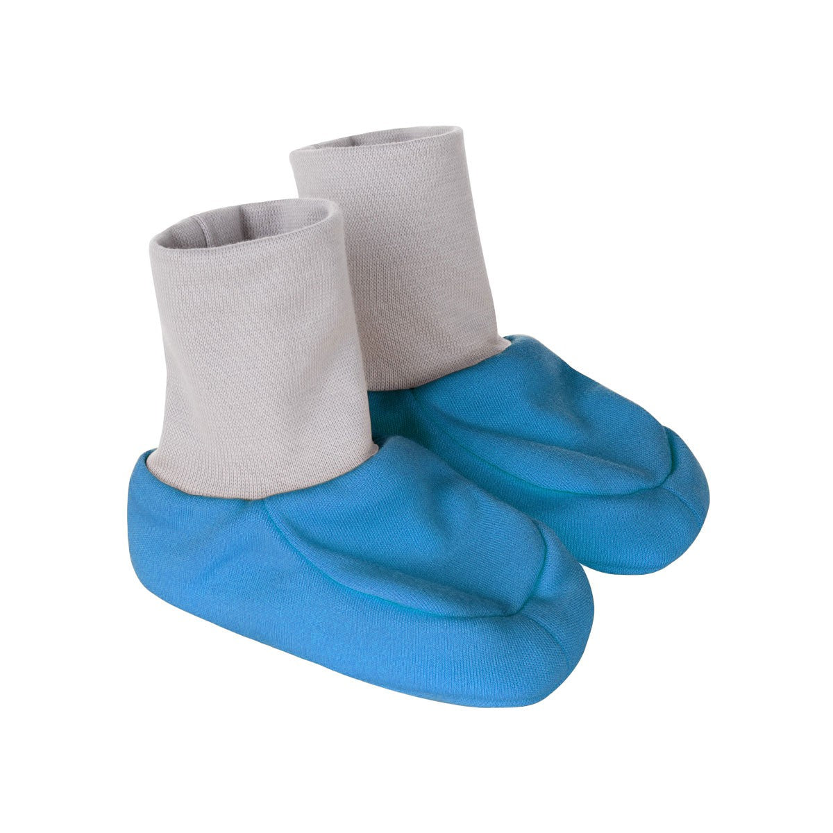 Bright Blue Lined Merino Wool Baby Booties