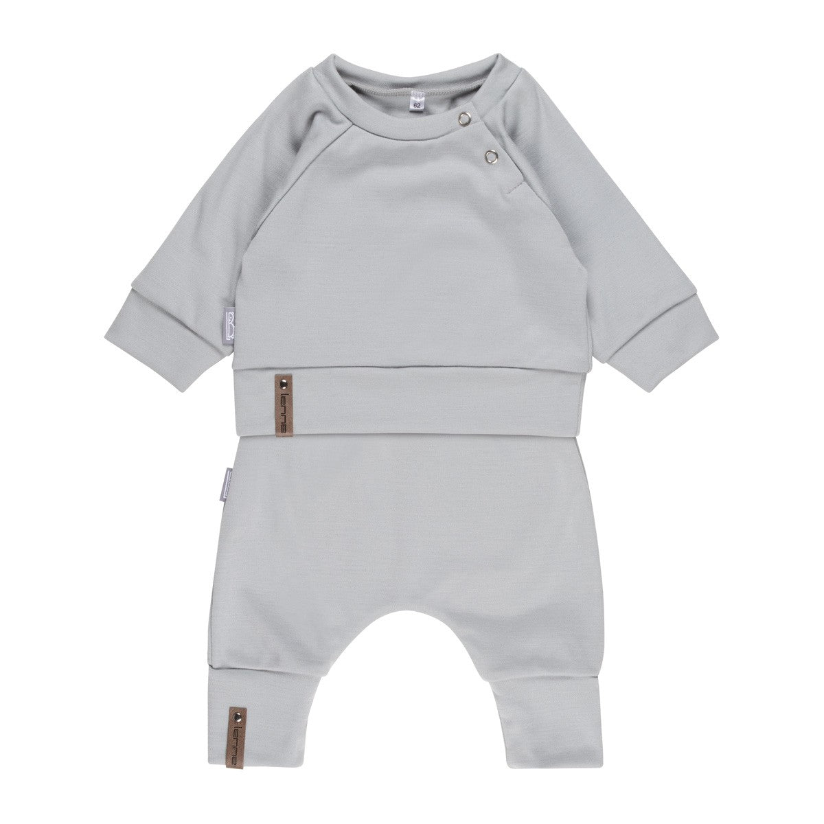 Children’s Merino Wool Top and Trousers Set – Grey