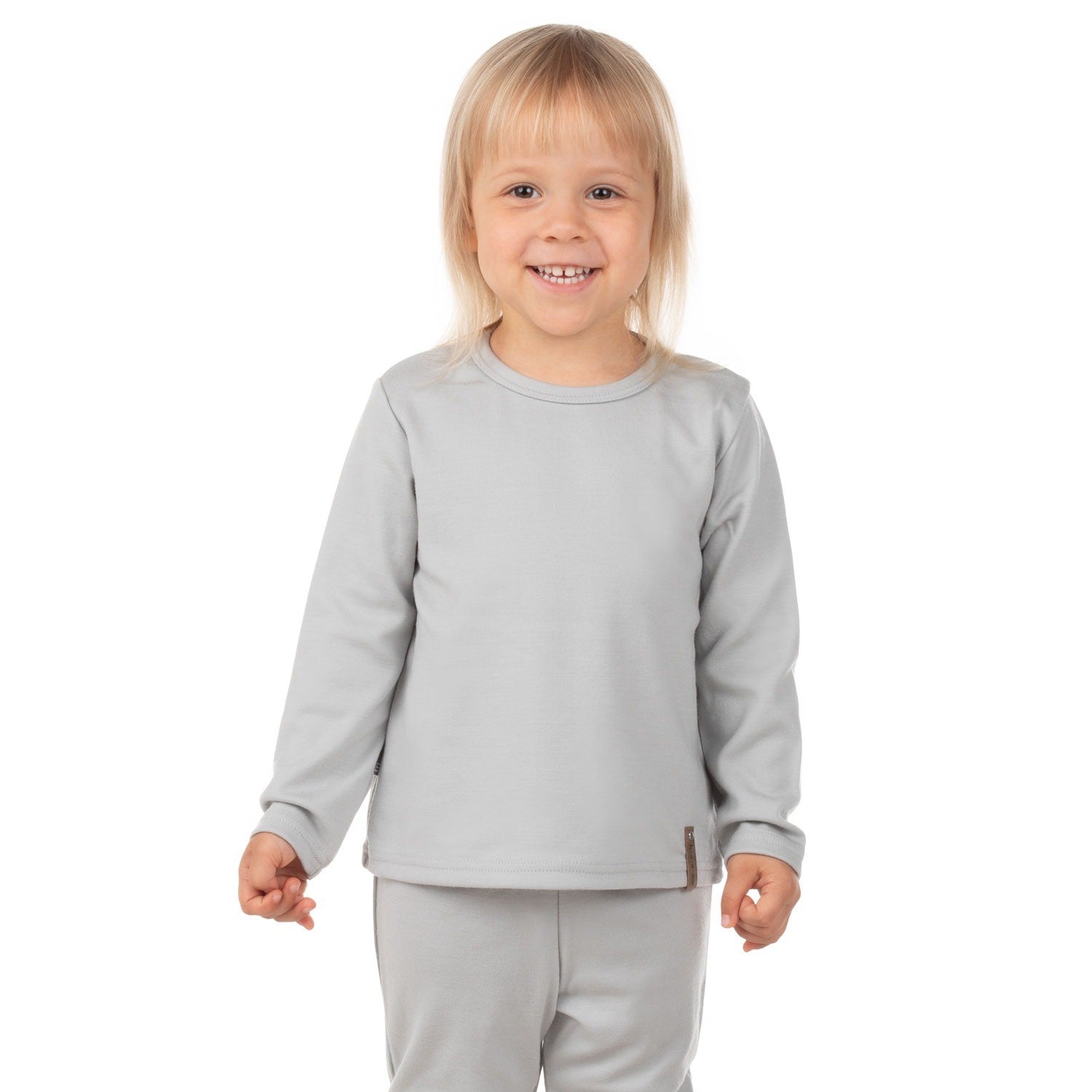 Children’s Merino Wool Top – Grey