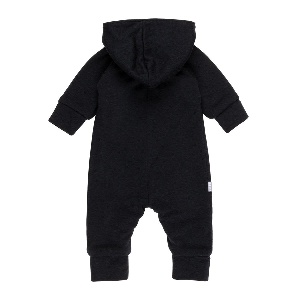 Cotton-Lined Merino Wool Baby Overall – Black