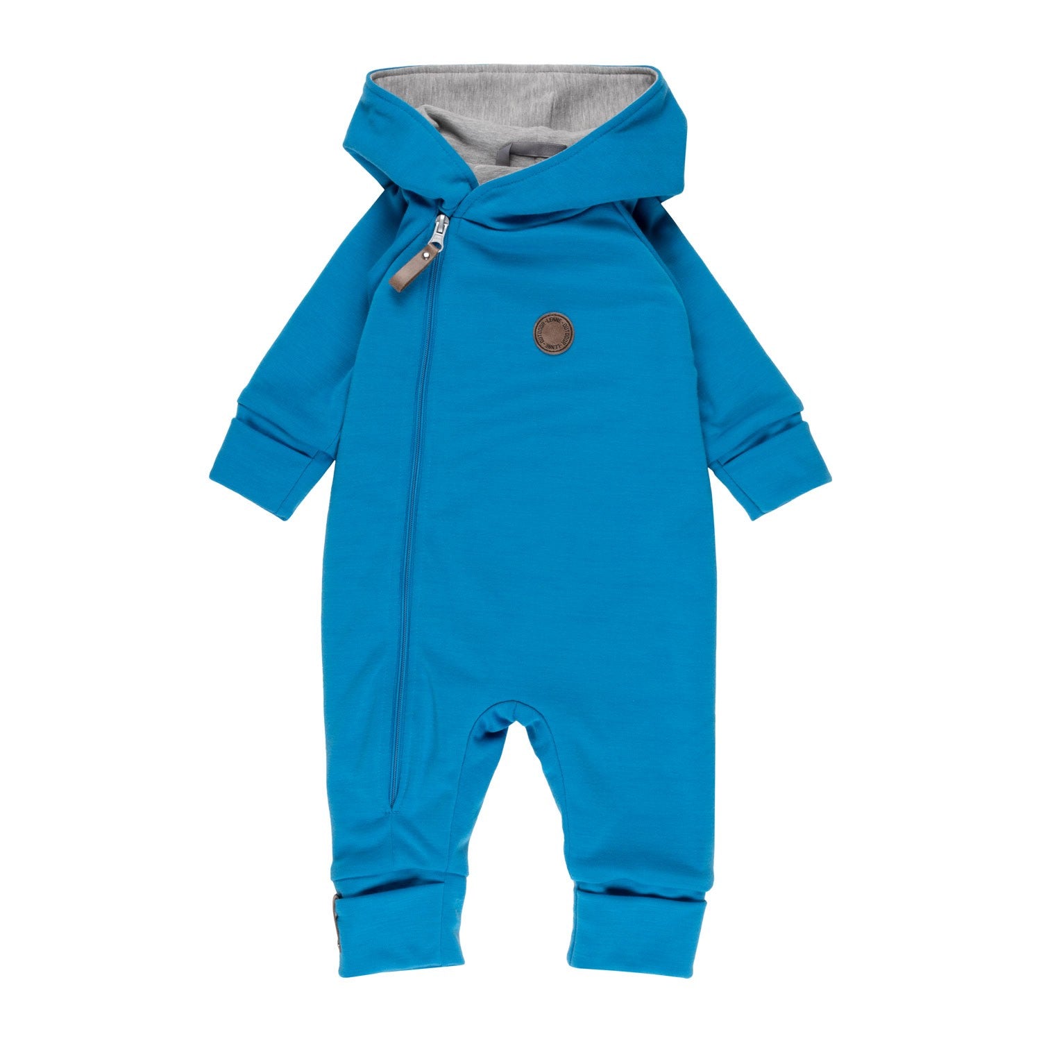 Cotton-Lined Merino Wool Baby Overall – Bright Blue