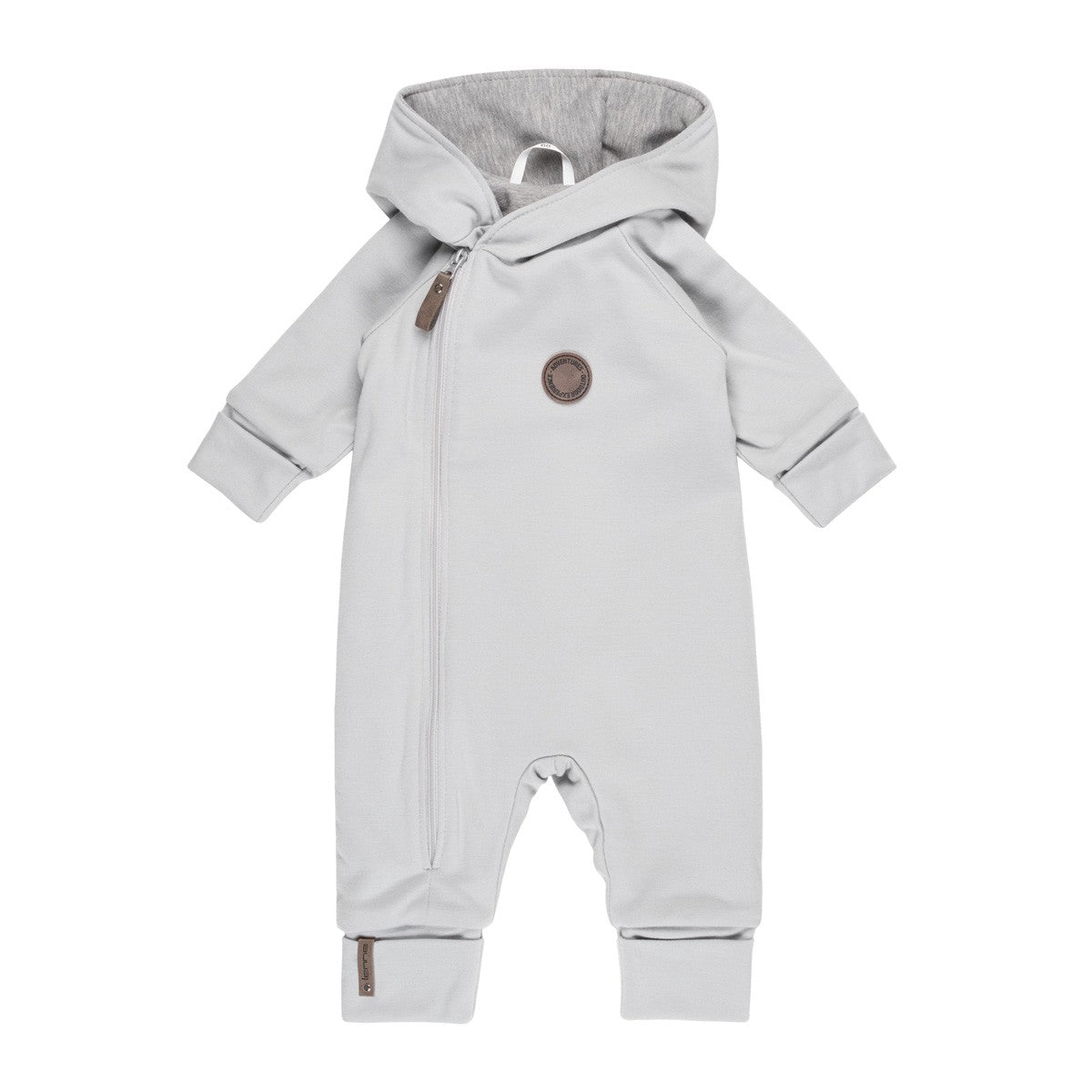 Cotton-Lined Merino Wool Baby Overall – Light Grey