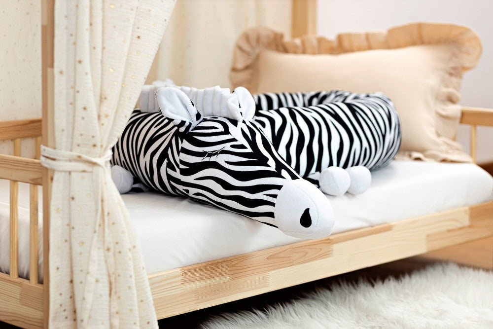 Zula Zebra Bumper Pillow – Black and White Stripes
