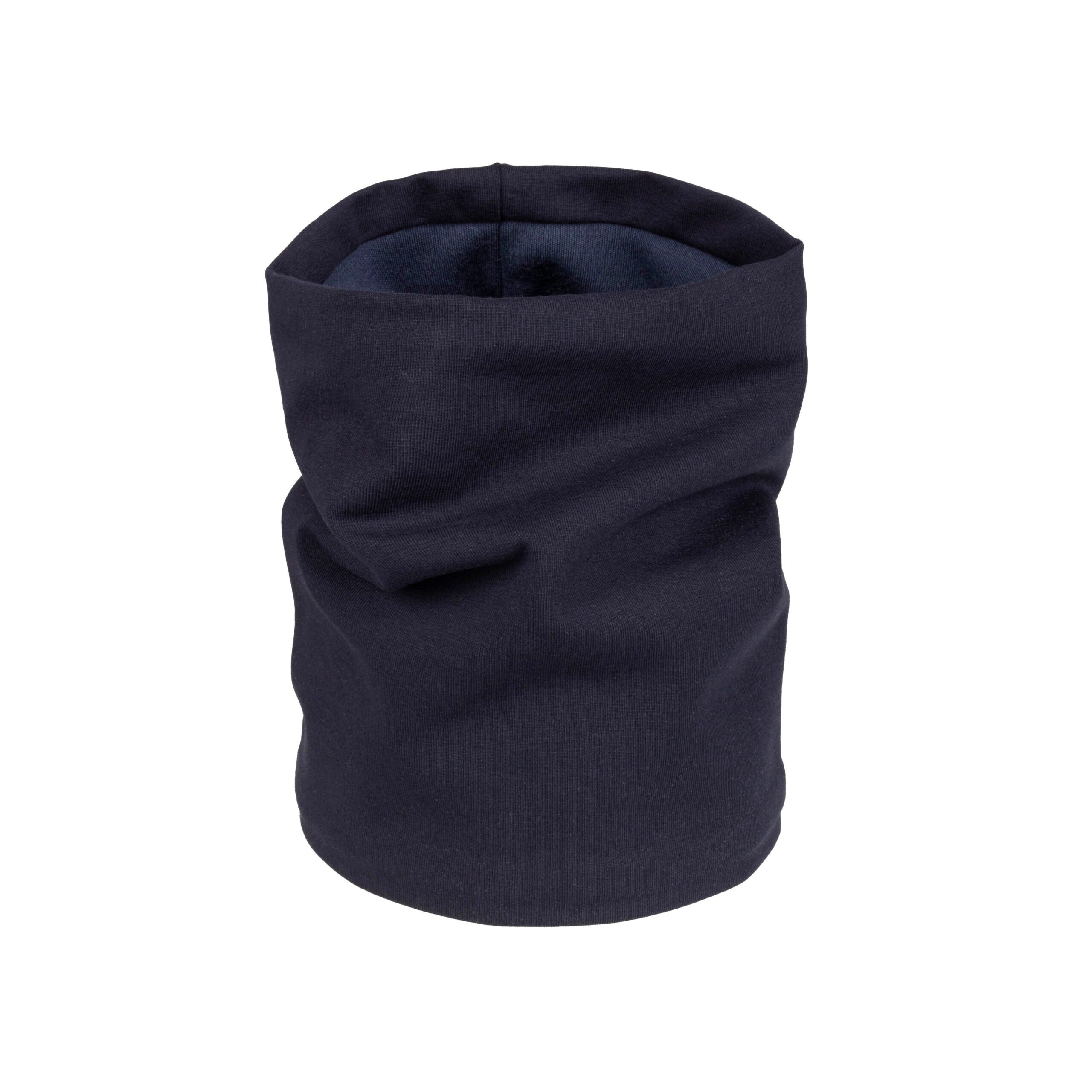 Dark Blue Merino Wool-Lined Kids’ Tube Scarf