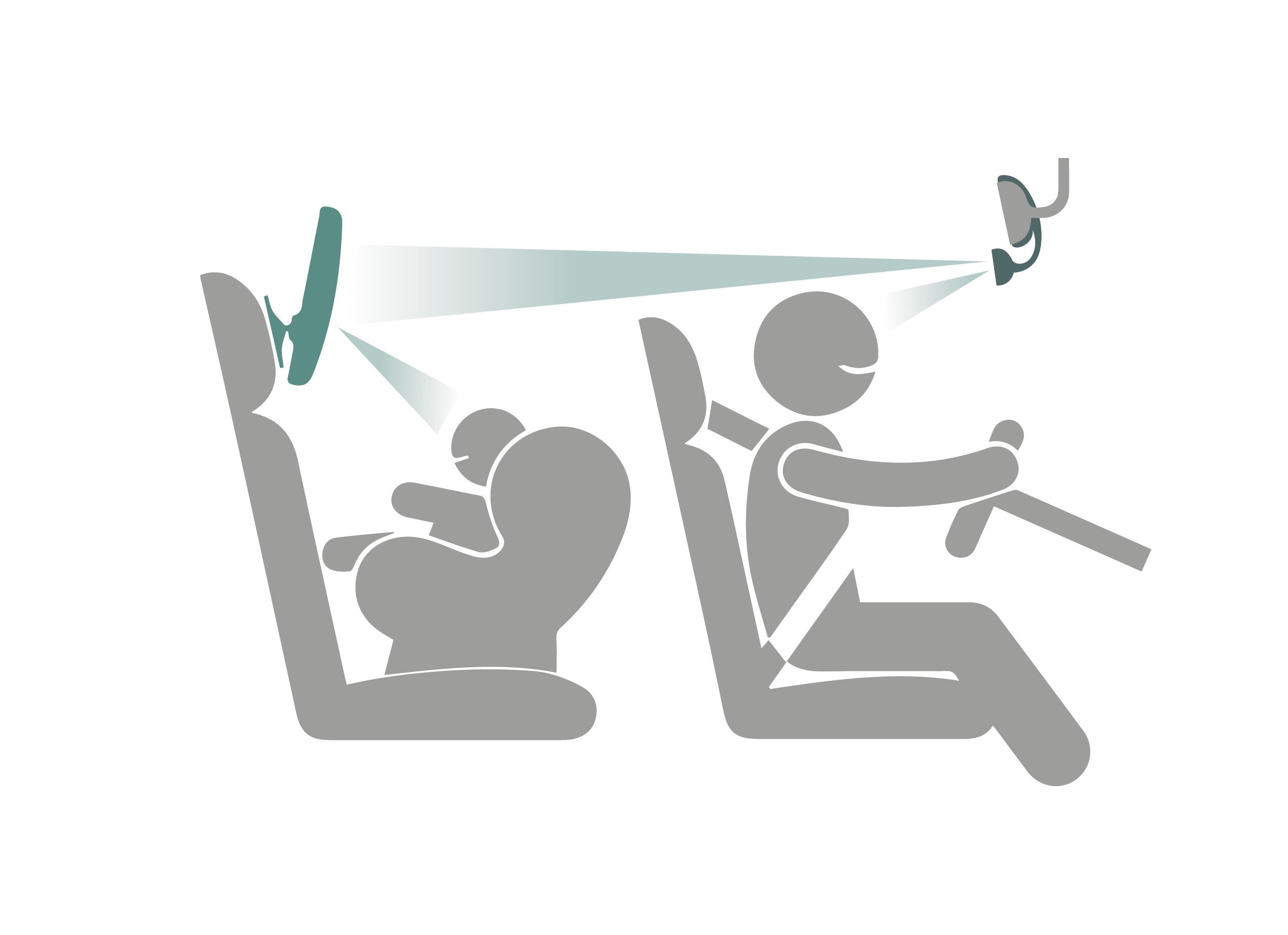 Clip-on Baby Rear view Mirror