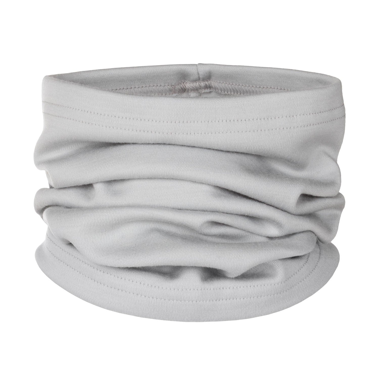 Grey Single-Layer Merino Wool Tube Scarf