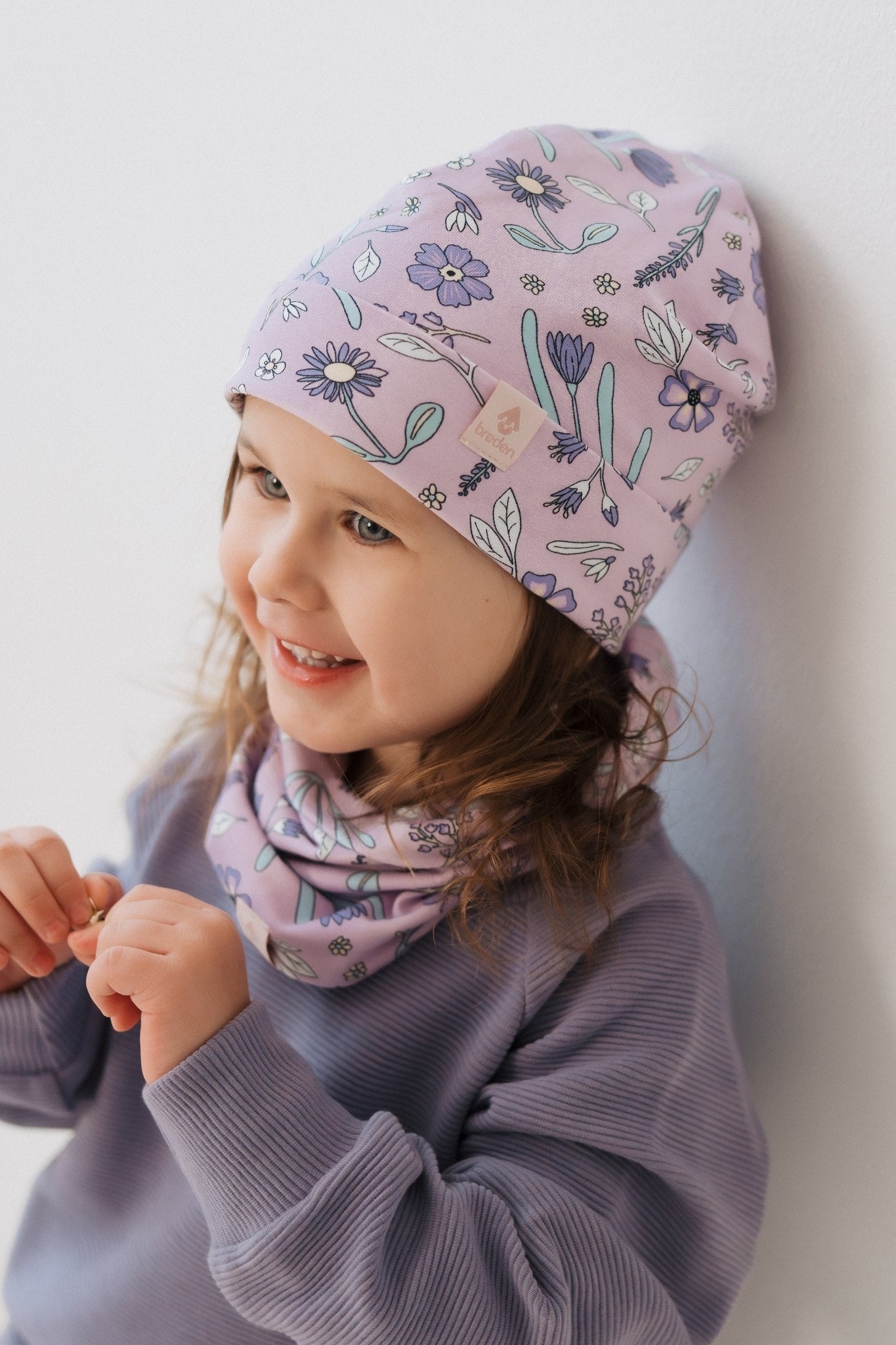 Kids Hat-Beanie For Autumn And Spring KLAUS - Sunny Petals