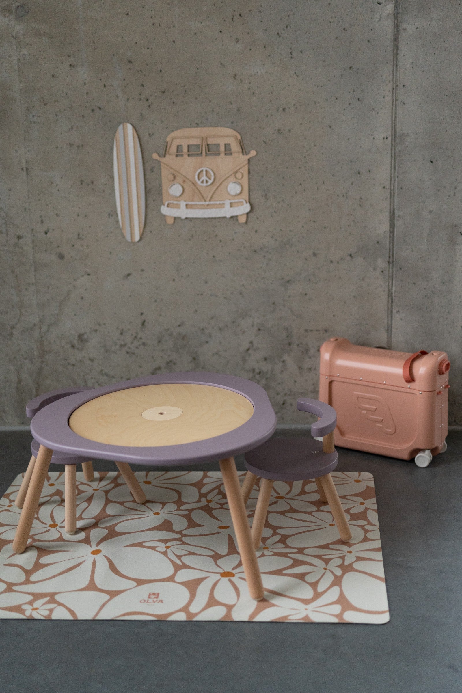 Kids Mealtime Floor Mat, Non-Slip & Waterproof - Daisy Earth