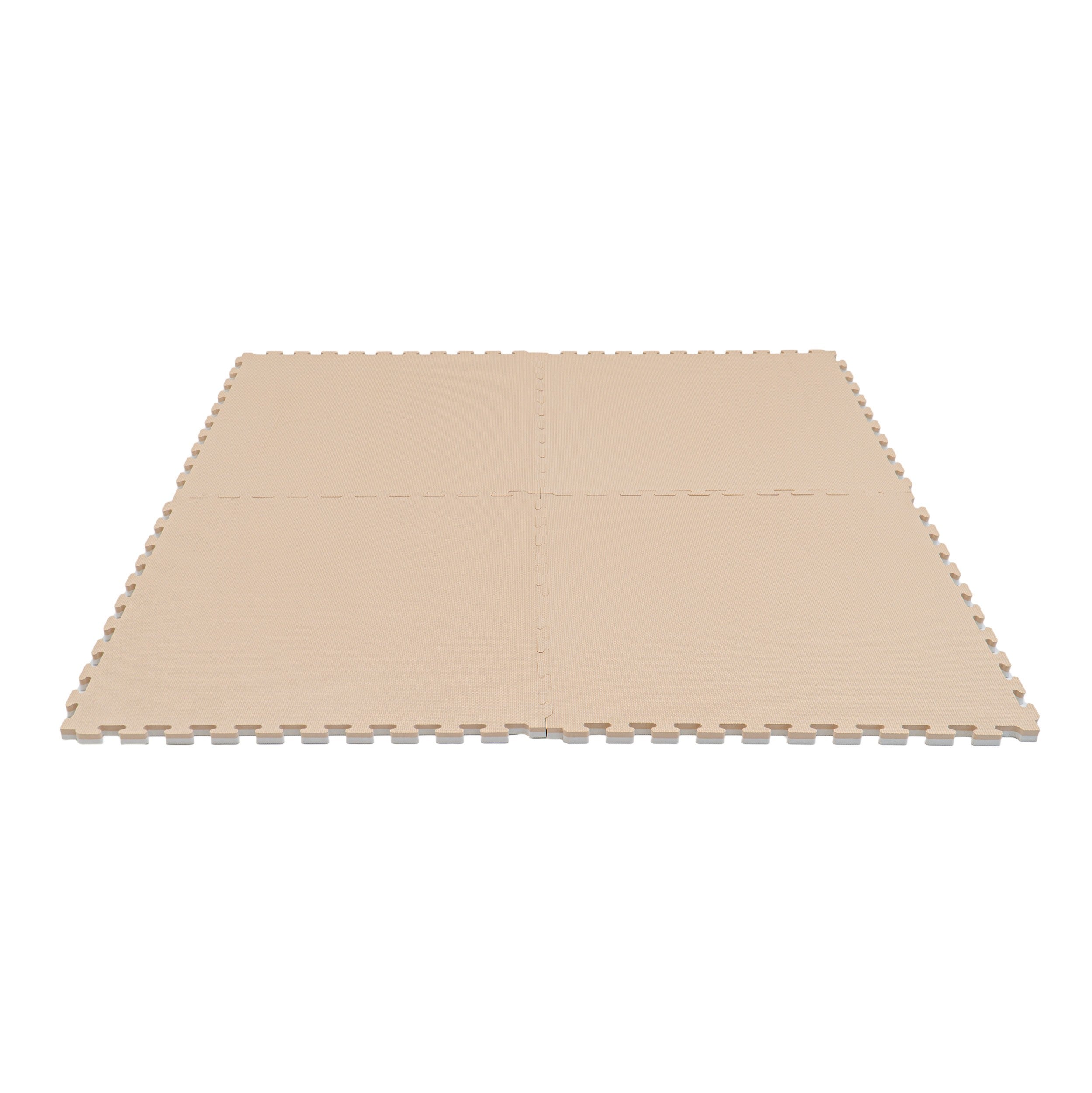 Large Foam Puzzle Mats - Beige / White