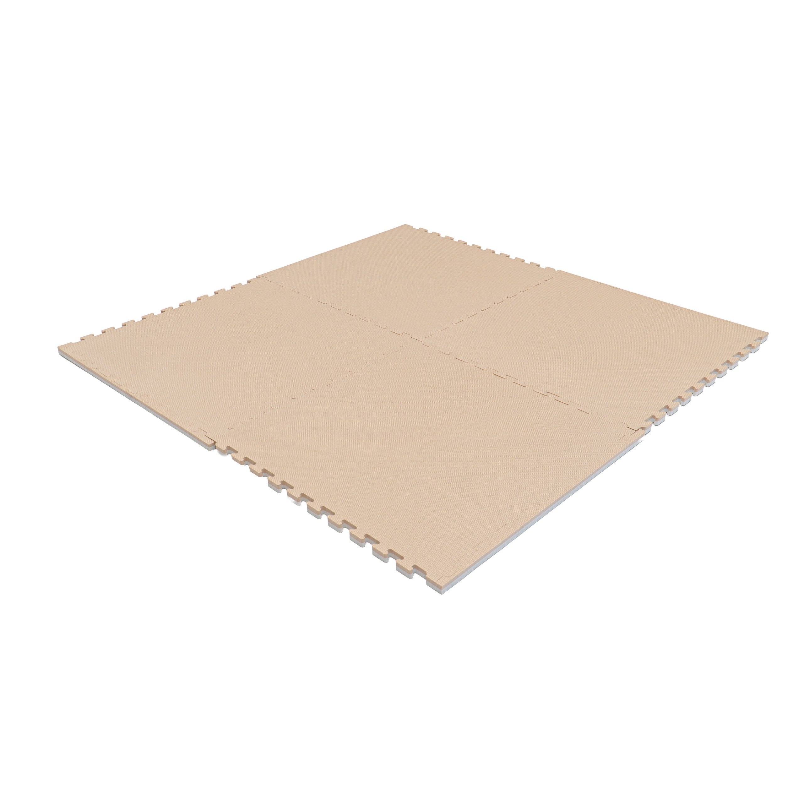 Large Foam Puzzle Mats - Beige / White