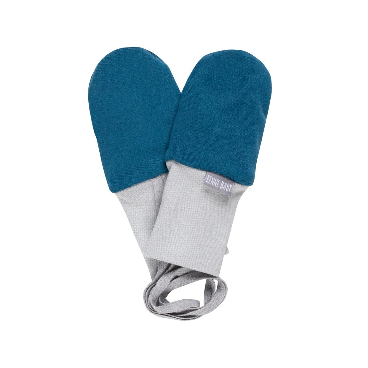 Merino Wool Baby Mittens – Teal Blue