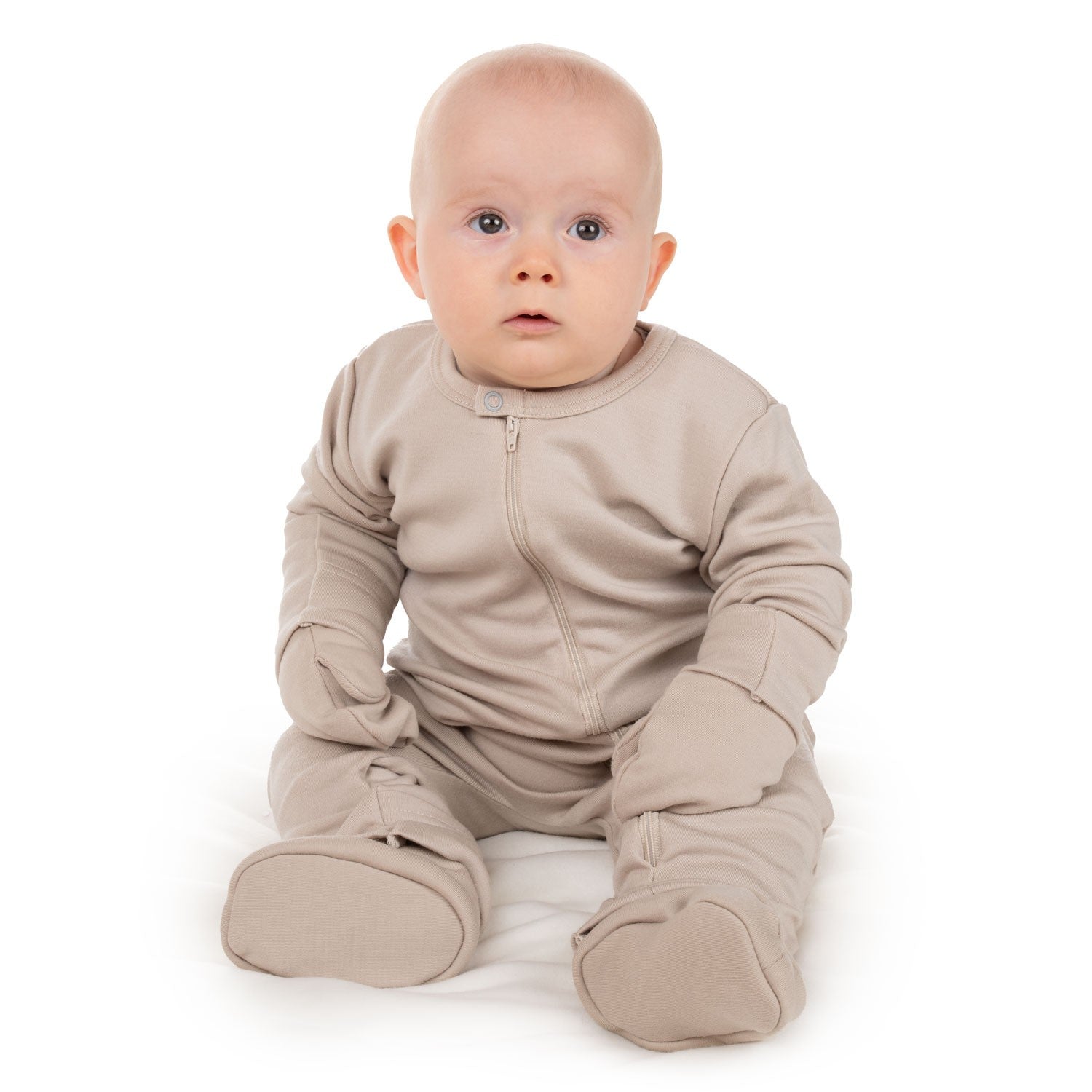 Merino Wool Baby Overall – Beige