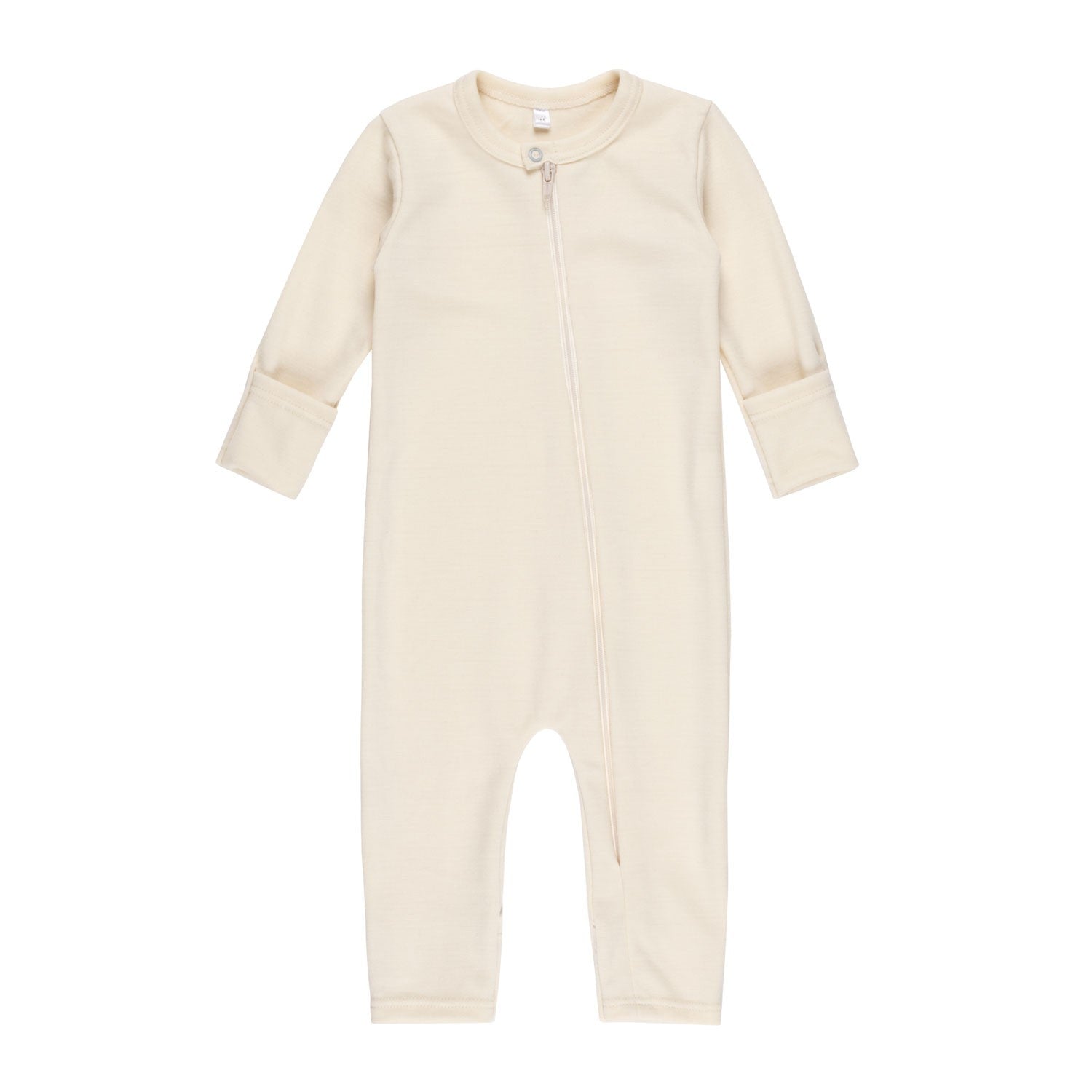Merino Wool Baby Overall – White